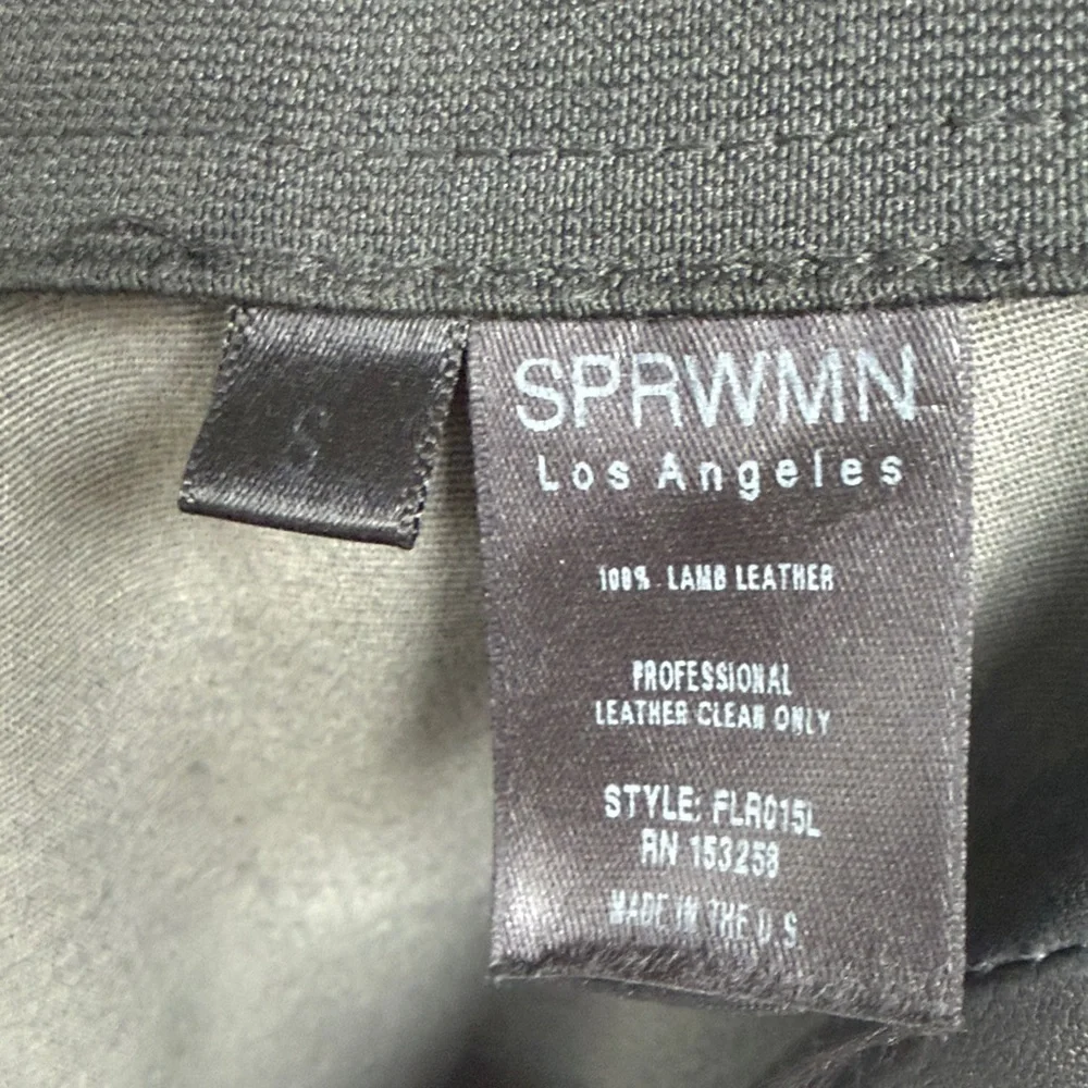 SPRWMN BLACK LEATHER ANKLE FLARE - Picture 10 of 11